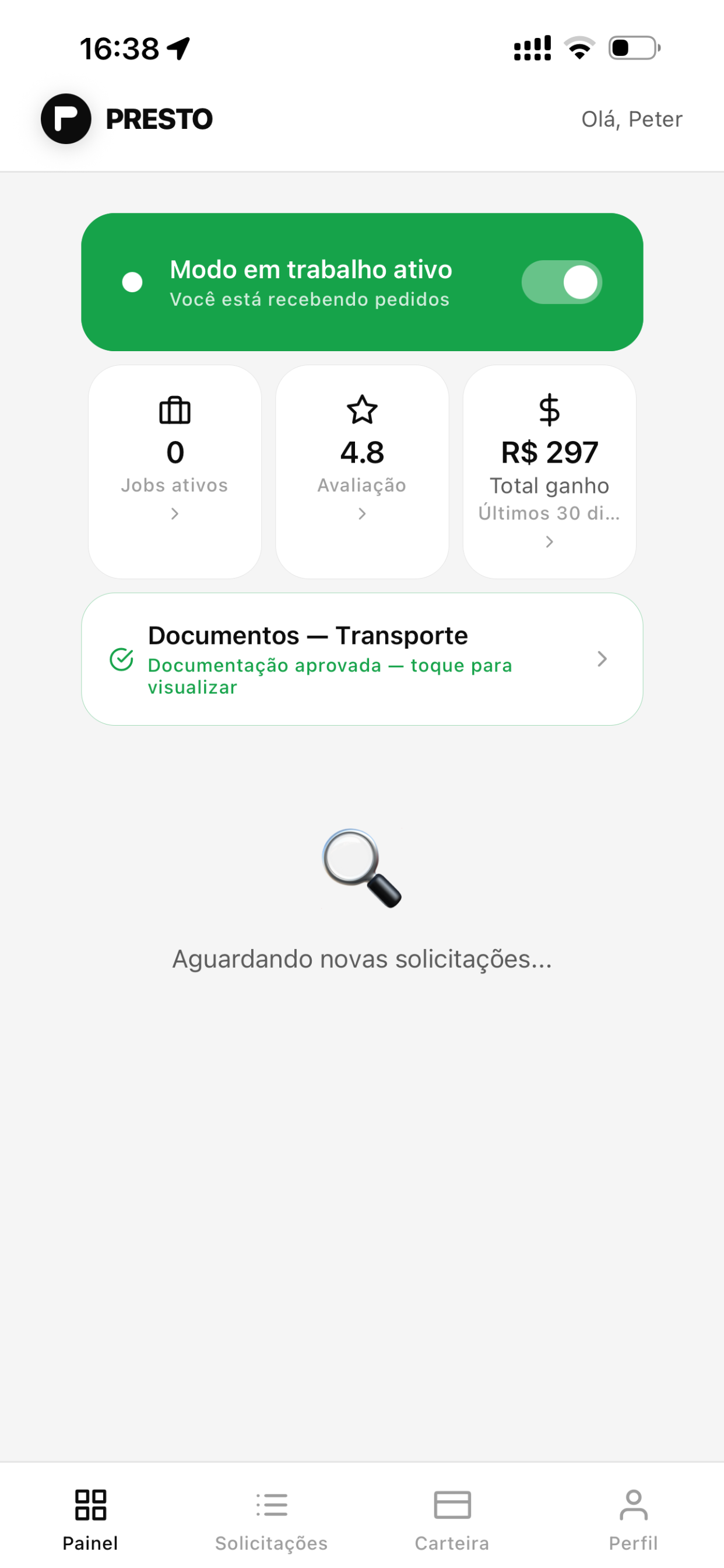App Presto Parceiros